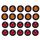 A5014 20 in 1 Red + Amber Light Truck Trailer LED rotondo lampada da marcatura laterale