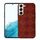 Per Samsung Galaxy S22 + 5G Cassa del telefono PU plaid PLAD (marrone)