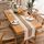 2 pezzi in cotone e biancheria intrecciata colorblock nappa tazza runner a rombo a righe, dimensioni: 30x300cm (canapa centrale)