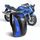 Motocentric 11-MC-0077 Moto EVA Turtle Shell Shell Shell Backpack (blu)