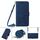 Per Samsung Galaxy S21 Ultra 5G Crossbody 3D in rilievo in rilievo in pelle flip (blu) Per Samsung Galaxy S21 Ultra 5G Crossbody 3D in rilievo in rilievo in pelle flip (blu)