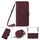 Per Samsung Galaxy S21 Ultra 5G Crossbody 3D Custodia in cuoio in pelle flip in rilievo (vino rosso) Per Samsung Galaxy S21 Ultra 5G Crossbody 3D Custodia in cuoio in pelle flip in rilievo (vino rosso)