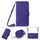 Per Samsung Galaxy S22 + 5G Crossbody 3D con cuoio in pelle flip in rilievo in rilievo (viola) Per Samsung Galaxy S22 + 5G Crossbody 3D con cuoio in pelle flip in rilievo in rilievo (viola)