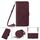 Per Samsung Galaxy S22 + 5G Crossbody 3D 3D in rilievo in pelle in pelle flip (vino rosso) Per Samsung Galaxy S22 + 5G Crossbody 3D 3D in rilievo in pelle in pelle flip (vino rosso)