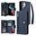 Per Samsung Galaxy S22 Ultra 5G Fibbia Rivet Fibbia 9 carte Tre Pieghe Custodia in pelle (blu) Per Samsung Galaxy S22 Ultra 5G Fibbia Rivet Fibbia 9 carte Tre Pieghe Custodia in pelle (blu)