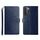Per Samsung Galaxy S22+ Y cucitura orizzontale Flip Leather Case (blu)