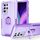 For Samsung Galaxy S22 Ultra 5G 3 in 1 Ring Holder PC + TPU Phone Case(Purple) For Samsung Galaxy S22 Ultra 5G 3 in 1 Ring Holder PC + TPU Phone Case(Purple)