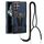Per Samsung Galaxy S22 Ultra 5G Lanyard Mecha Armor Kickstand PC + Telefono TPU (blu) Per Samsung Galaxy S22 Ultra 5G Lanyard Mecha Armor Kickstand PC + Telefono TPU (blu)