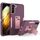 Per Samsung Galaxy S22 5G Custodia per telefono a supporto magnetico (rosso viola + oro rosa) Per Samsung Galaxy S22 5G Custodia per telefono a supporto magnetico (rosso viola + oro rosa)