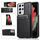 Per Samsung Galaxy S21 Ultra 5G Solid Color PC + Custodia protettiva TPU con slot per supporto e schede (nero) Per Samsung Galaxy S21 Ultra 5G Solid Color PC + Custodia protettiva TPU con slot per supporto e schede (nero)