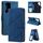 Per Samsung Galaxy S22 Ultra 5G Skin Feel Card Slot Pelle Telefono (blu)