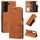 Per Samsung Galaxy S22 5G Skin Sent Case di telefono in pelle anti-tono (marrone) Per Samsung Galaxy S22 5G Skin Sent Case di telefono in pelle anti-tono (marrone)