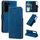 Per Samsung Galaxy S22 5G Skin Sent Case di telefonia in pelle anti-tono (blu) Per Samsung Galaxy S22 5G Skin Sent Case di telefonia in pelle anti-tono (blu)