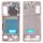 Per Samsung Galaxy S21 5G SM-G991B Cornice con cornice centrale (oro)