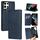 Per Samsung Galaxy S22 Ultra 5G Knight Magnetic Espit Pelle Telefono (blu) Per Samsung Galaxy S22 Ultra 5G Knight Magnetic Espit Pelle Telefono (blu)