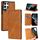Per Samsung Galaxy S22 Ultra 5G Knight Magnetic Espit Pelle Telefono (Khaki) Per Samsung Galaxy S22 Ultra 5G Knight Magnetic Espit Pelle Telefono (Khaki)