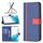 Per Samsung Galaxy S22+ 5G BF13 Case di telefono in pelle croce abbinata a colori (blu) Per Samsung Galaxy S22+ 5G BF13 Case di telefono in pelle croce abbinata a colori (blu)