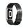 Per Fitbit Charge5 Mijobs TPU + Watch Band in pelle (nero + argento)
