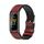 Per Fitbit Charge5 Mijobs TPU + Watch Band in pelle (rosso + nero)