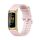 Per Fitbit Charge 5 Mijobs Soft Silicone Watch Band (Pink+Gold)