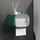 Scatola del tessuto scaffale impermeabile a parete da bagno, colore: strato singolo di moda (verde) Scatola del tessuto scaffale impermeabile a parete da bagno, colore: strato singolo di moda (verde)