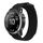 22 mm gancio e anello di fissaggio nylon watch band (nero)