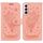 Per Samsung Galaxy S22 5G Custodia per telefono in pelle in rilievo con rosa rosa (rosa) Per Samsung Galaxy S22 5G Custodia per telefono in pelle in rilievo con rosa rosa (rosa)