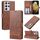 Per Samsung Galaxy S21 Ultra 5G Case di telefono a flip classico (Brown)