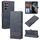 Per Samsung Galaxy S22 Ultra 5G Classic Wallet Flip Leather Case (blu)