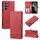 Per Samsung Galaxy S22 Ultra 5G Classic Wallet Flip Leather Case (rosso)