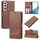 Per Samsung Galaxy S22 5G Casa di telefono in pelle Flip Classic Flip (Brown) Per Samsung Galaxy S22 5G Casa di telefono in pelle Flip Classic Flip (Brown)