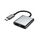 Adattatore audio digitale da 2 in 1 tipo C/USB-C PD 60W, Spec: 2-Type-C (Silver Grey) Adattatore audio digitale da 2 in 1 tipo C/USB-C PD 60W, Spec: 2-Type-C (Silver Grey)