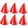 6pcs decorazione da ventosa del diavolo elmetto motociclistico: piccole corna (rosso) 6pcs decorazione da ventosa del diavolo elmetto motociclistico: piccole corna (rosso)