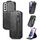 Per Samsung Galaxy S22 5G Whartet Case di telefonia verticale in pelle verticale (nero) Per Samsung Galaxy S22 5G Whartet Case di telefonia verticale in pelle verticale (nero)