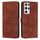 Per Samsung Galaxy S21 Ultra Skin Feel Teat Telefth Telefy Case (Brown)