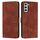 Per Samsung Galaxy S22 Skin Feel Tean Metle Pelle Telefono Custodia (Brown) Per Samsung Galaxy S22 Skin Feel Tean Metle Pelle Telefono Custodia (Brown)