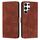 Per Samsung Galaxy S22 Ultra Skin Feel Telefth Pelle Telefono Custodia (Brown) Per Samsung Galaxy S22 Ultra Skin Feel Telefth Pelle Telefono Custodia (Brown)
