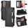 Per Samsung Galaxy S22 5G Litchi Texture Zipper Pelle Telefono (Nero)