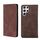 Per Samsung Galaxy S22 Ultra 5G Skin Feel Magnetic Orizzontal Flip Leather Case (marrone scuro) Per Samsung Galaxy S22 Ultra 5G Skin Feel Magnetic Orizzontal Flip Leather Case (marrone scuro)