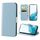 Per Samsung Galaxy S22+ 5G Candy Color Litchi Texture Inceltose Telefono (azzurro)