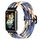 Per Huawei Band 7 Nylon Braidd Buckle Watch Band (colorato denim)