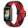 Per Huawei Band 7 Nylon Braidd Buckle Watch Band (Red Black)
