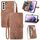 Per Samsung Galaxy S22+ 5G Custodia per il telefono in pelle sfollata figo (marrone) Per Samsung Galaxy S22+ 5G Custodia per il telefono in pelle sfollata figo (marrone)