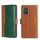 Per Asus Zenfone 8 zs590ks Colore Contrast Canssa laterale in pelle laterale (marrone chiaro + verde) Per Asus Zenfone 8 zs590ks Colore Contrast Canssa laterale in pelle laterale (marrone chiaro + verde)