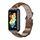 Per Huawei Band 7/7 NFC MIJOBS Cinturino in pelle di vacchetta (marrone argento) Per Huawei Band 7/7 NFC MIJOBS Cinturino in pelle di vacchetta (marrone argento)