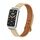 Per Xiaomi Mi Band 7 Pro Cinturino in pelle con doppia borchia in metallo (albicocca) Per Xiaomi Mi Band 7 Pro Cinturino in pelle con doppia borchia in metallo (albicocca)