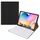 Custodia in pelle per tastiera Bluetooth con cappuccio rotondo con slot per penna, senza touchpad per Samsung Galaxy Tab A7 10.4 2020 (tastiera nera + bianca) Custodia in pelle per tastiera Bluetooth con cappuccio rotondo con slot per penna, senza touchpad per Samsung Galaxy Tab A7 10.4 2020 (tastiera nera + bianca)