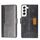 Per Samsung Galaxy S22 Custodia per telefono in pelle con fibbia laterale in contrasto colore (nero + grigio) Per Samsung Galaxy S22 Custodia per telefono in pelle con fibbia laterale in contrasto colore (nero + grigio)
