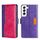 Per Samsung Galaxy S22+ Custodia per telefono in pelle con fibbia laterale a contrasto (viola + rosa rossa) Per Samsung Galaxy S22+ Custodia per telefono in pelle con fibbia laterale a contrasto (viola + rosa rossa)