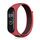 Per cinturino Xiaomi Mi Band 7 in tessuto di nylon (nero rosso)